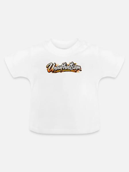 Unaufhaltsam Graffiti Schrift - Baby Bio-T-Shirt mit Rundhals - Weiß