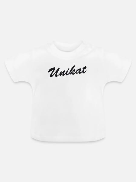 Unikat - Baby Bio-T-Shirt mit Rundhals - Weiß
