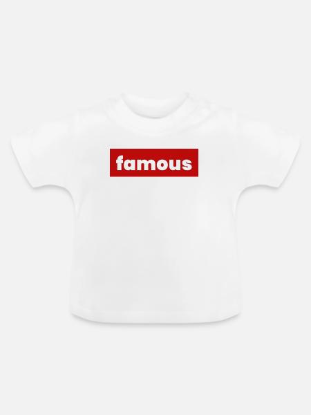 famous - Baby Bio-T-Shirt mit Rundhals - Weiß
