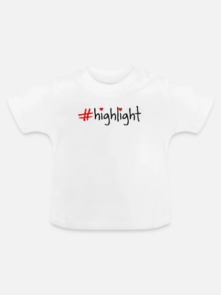 highlight - Baby Bio-T-Shirt mit Rundhals - Weiß