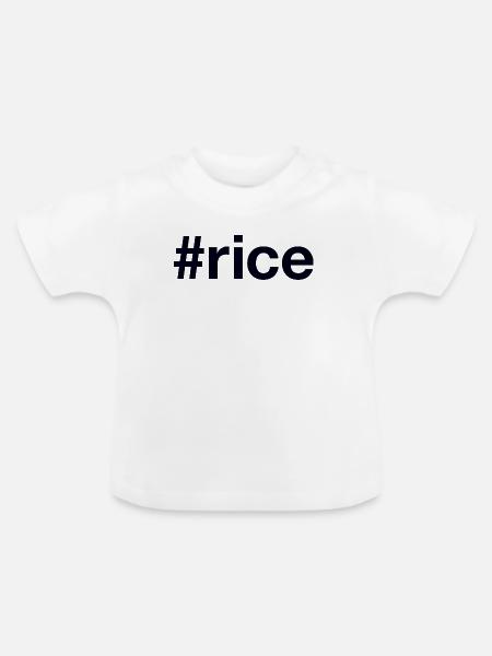 Rice Reis - Baby Bio-T-Shirt mit Rundhals - Weiß