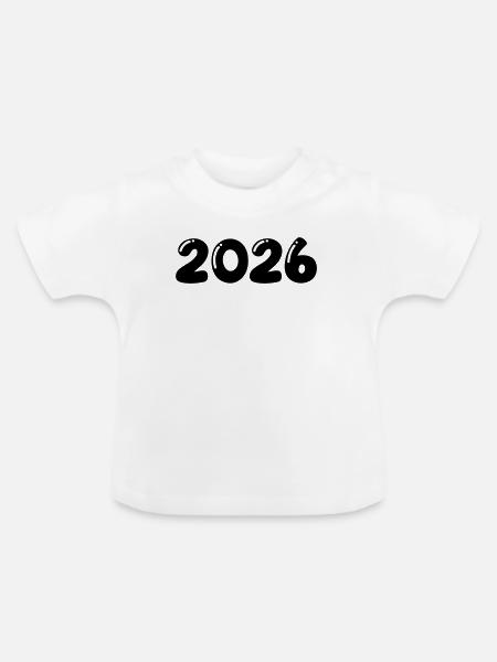 2026 - Baby Bio-T-Shirt mit Rundhals - Weiß