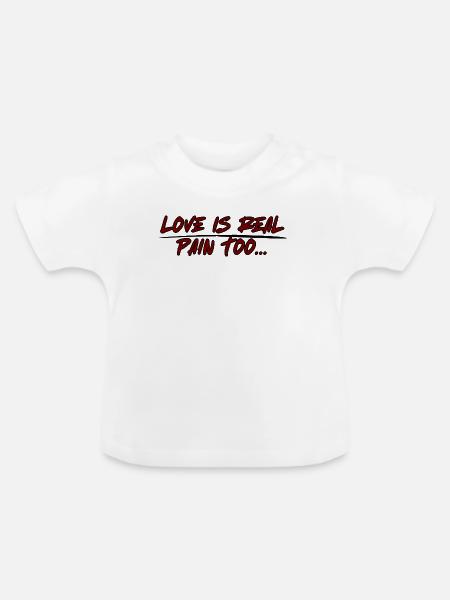 love is real - Baby Bio-T-Shirt mit Rundhals - Weiß