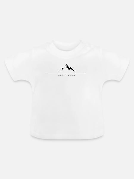 Silent Peak Schwarz - Baby Bio-T-Shirt mit Rundhals - Weiß