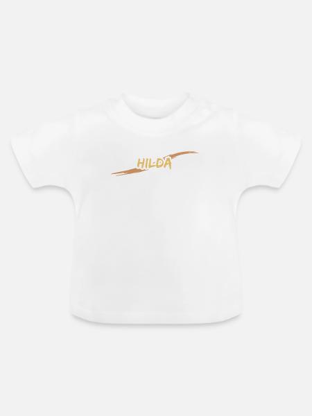 Geschenk Hilda - Baby Bio-T-Shirt mit Rundhals - Weiß