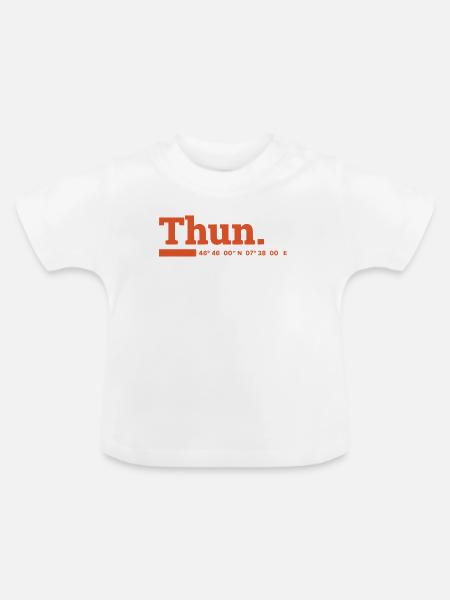 Thun Koordinaten - Baby Bio-T-Shirt mit Rundhals - Weiß
