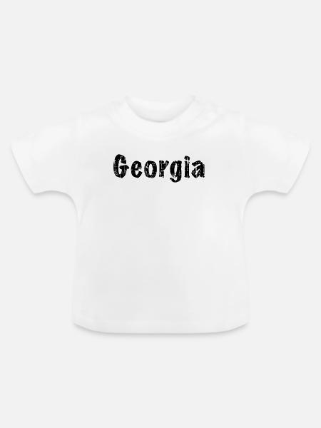 Georgia - Baby Bio-T-Shirt mit Rundhals - Weiß