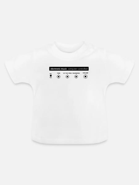 electronic music - Baby Bio-T-Shirt mit Rundhals - Weiß