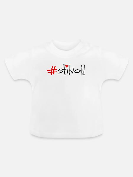 stilvoll - Baby Bio-T-Shirt mit Rundhals - Weiß