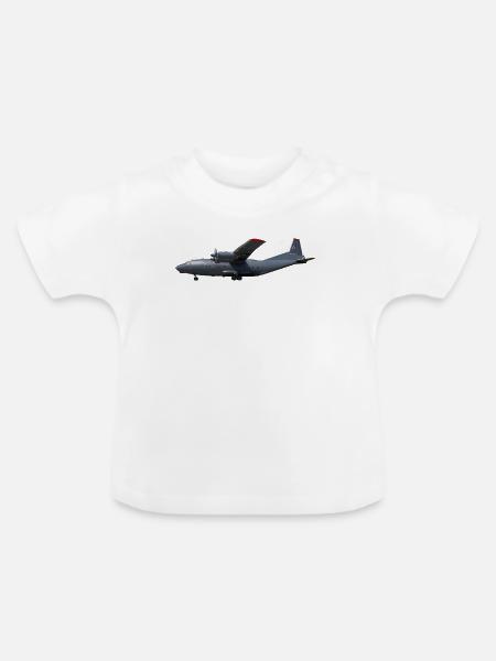 An-12 - Baby Bio-T-Shirt mit Rundhals - Weiß