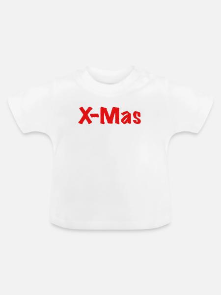 X-Mas - Baby Bio-T-Shirt mit Rundhals - Weiß