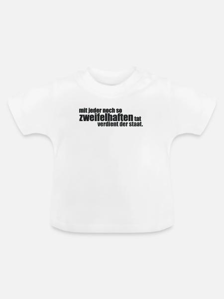 zweifelhafte Taten - Baby Bio-T-Shirt mit Rundhals - Weiß