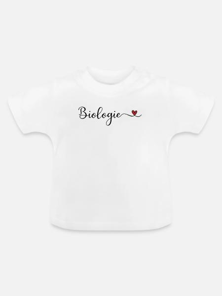Biologie - Baby Bio-T-Shirt mit Rundhals - Weiß