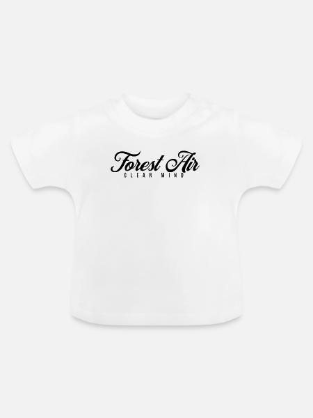 Forest Air Clear Mind - Baby Bio-T-Shirt mit Rundhals - Weiß