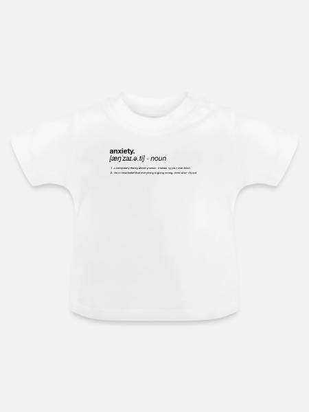 Angstdefinition – Typografiedesign - Baby Bio-T-Shirt mit Rundhals - Weiß