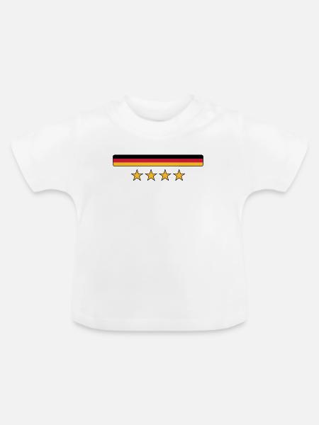 Deutschland - Baby Bio-T-Shirt mit Rundhals - Weiß