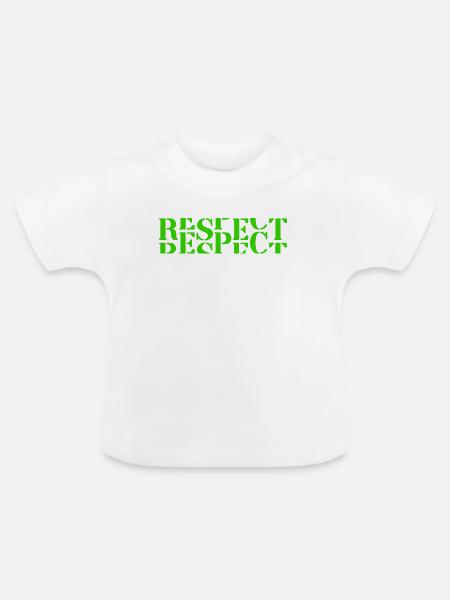 Respect - Baby Bio-T-Shirt mit Rundhals - Weiß