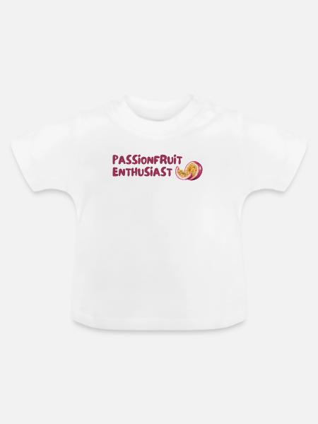 Passionsfrucht Enthusiast - Baby Bio-T-Shirt mit Rundhals - Weiß