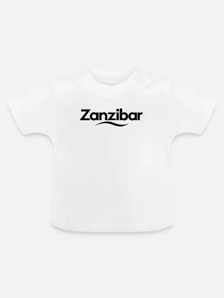 Zanzibar våglogotyp - Baby Bio-T-Shirt mit Rundhals - Weiß