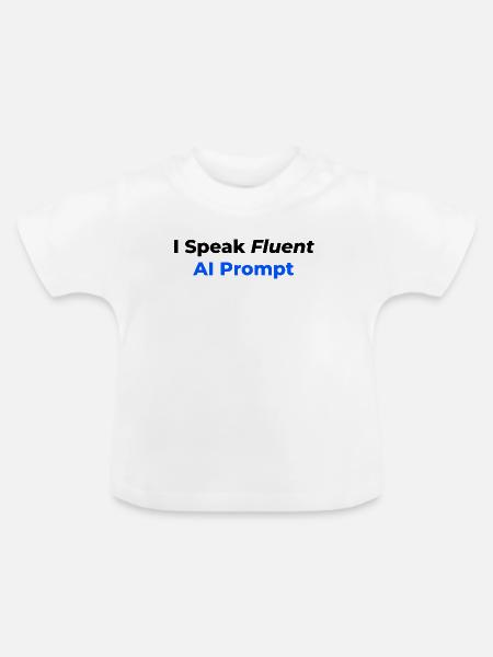 Ich spreche fließend KI - Baby Bio-T-Shirt mit Rundhals - Weiß