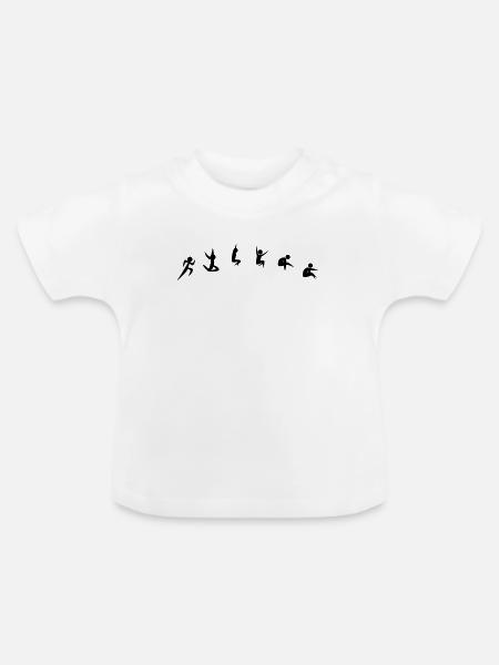 Weitsprung - Baby Bio-T-Shirt mit Rundhals - Weiß