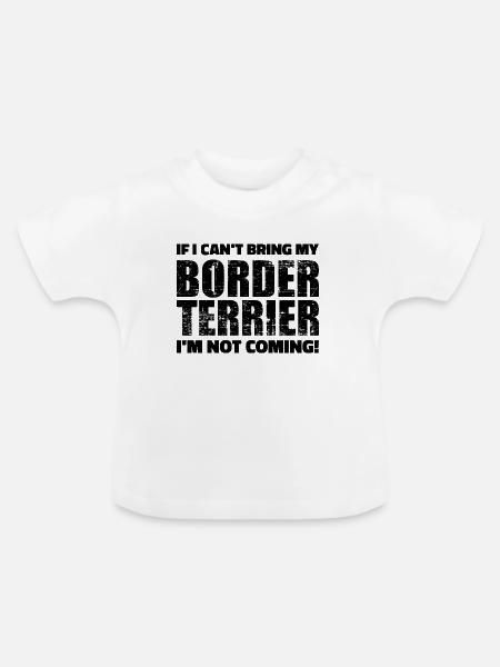 Border Terrier - Baby Bio-T-Shirt mit Rundhals - Weiß