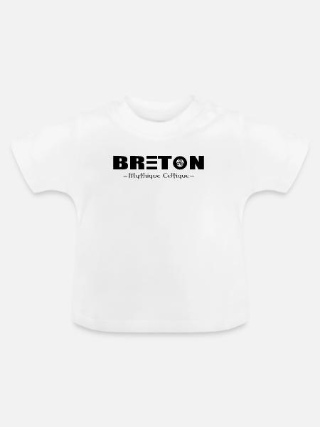 BRETON Mystisch und Keltisch - Baby Bio-T-Shirt mit Rundhals - Weiß
