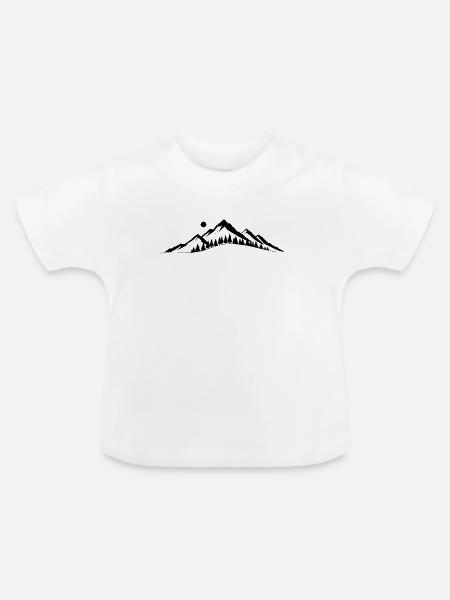 Horizont der Berge - Baby Bio-T-Shirt mit Rundhals - Weiß