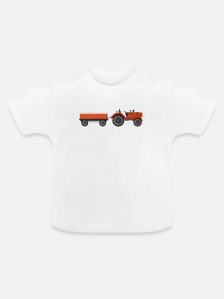 Traktor - Baby Bio-T-Shirt mit Rundhals - Weiß