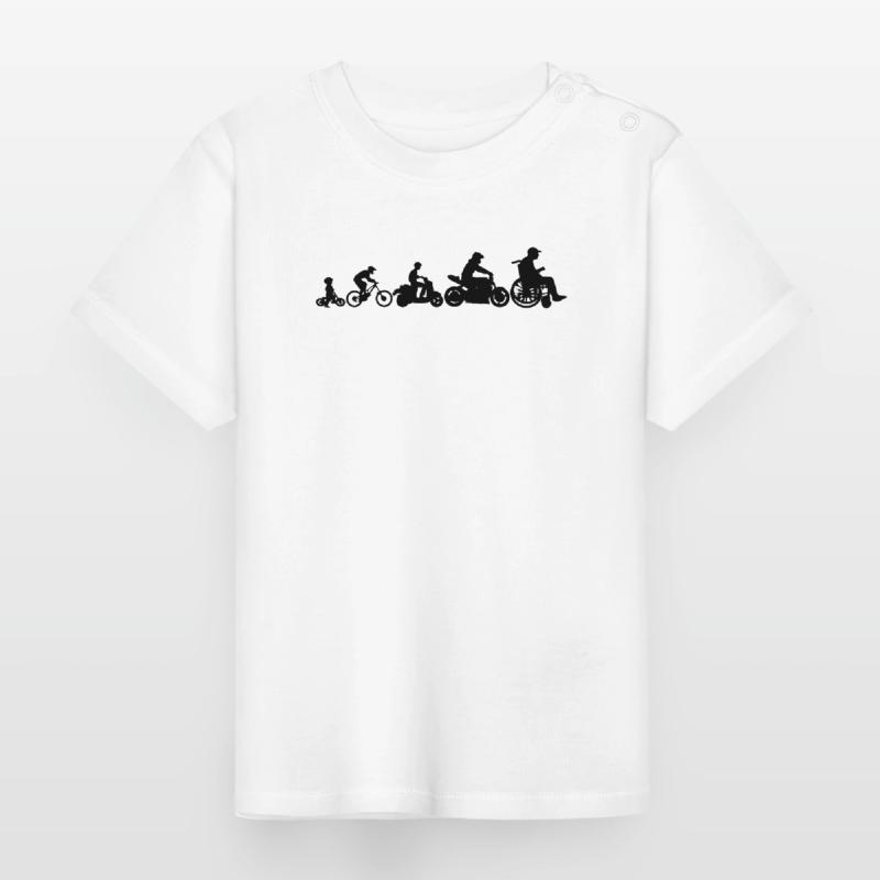 Evolution 2 wheels Baby Organic T-Shirt with Round Neck