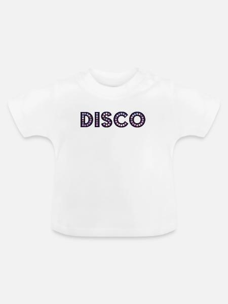 Diskothek - Baby Bio-T-Shirt mit Rundhals - Weiß