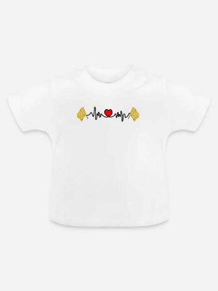 Dorset-Herzfrequenz - Baby Bio-T-Shirt mit Rundhals - Weiß