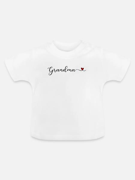 Oma - Baby Bio-T-Shirt mit Rundhals - Weiß