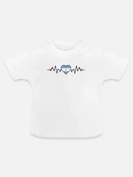 Argentinien Herzschlag - Baby Bio-T-Shirt mit Rundhals - Weiß