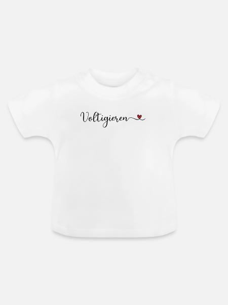 Voltigieren - Baby Bio-T-Shirt mit Rundhals - Weiß