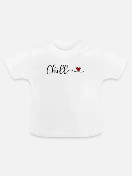 Chill doch - Baby Bio-T-Shirt mit Rundhals - Weiß