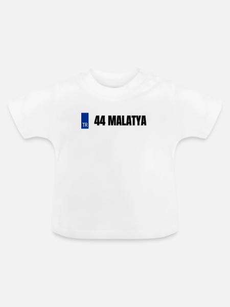 44 Malatya Kennzeichen | Türkisches Kennzeichen - Baby Bio-T-Shirt mit Rundhals - Weiß