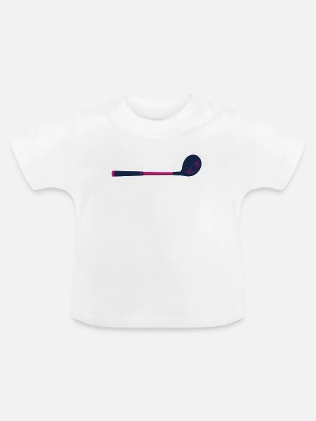 Golfschlaeger Driver Icon - Baby Bio-T-Shirt mit Rundhals - Weiß
