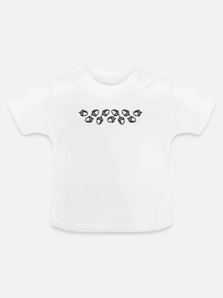 Eichel Herbst - Baby Bio-T-Shirt mit Rundhals - Weiß