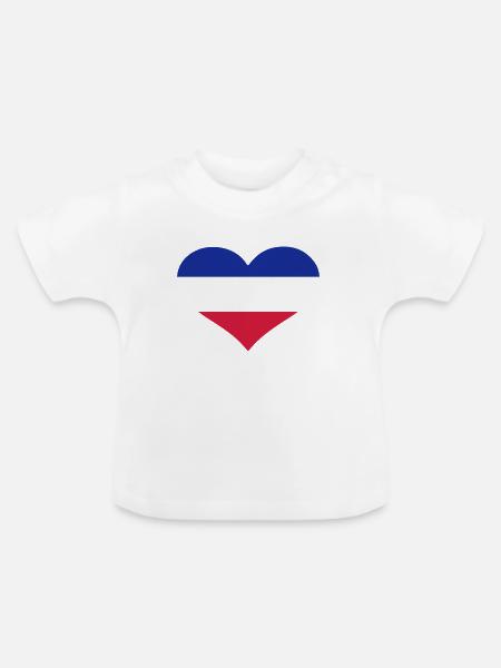 Niederlande - Baby Bio-T-Shirt mit Rundhals - Weiß