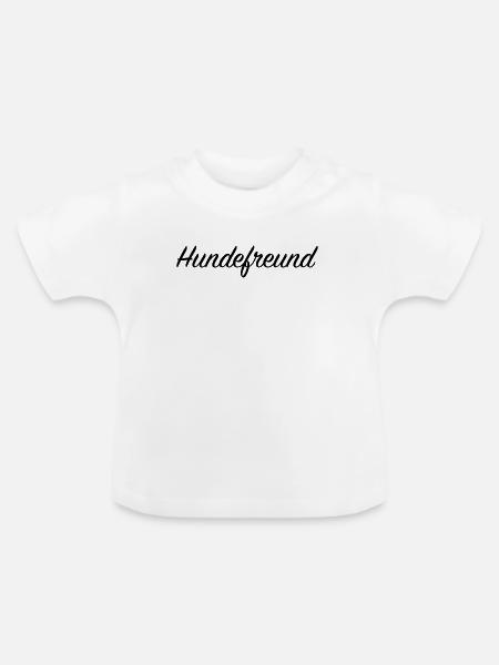 Hundefreund - Baby Bio-T-Shirt mit Rundhals - Weiß