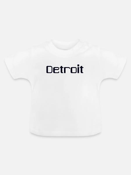 DETROIT - Baby Bio-T-Shirt mit Rundhals - Weiß