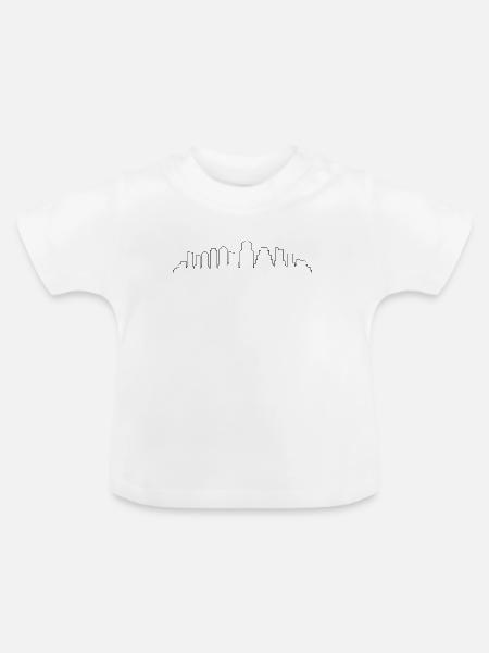 Austin-Skyline-Umriss - Baby Bio-T-Shirt mit Rundhals - Weiß