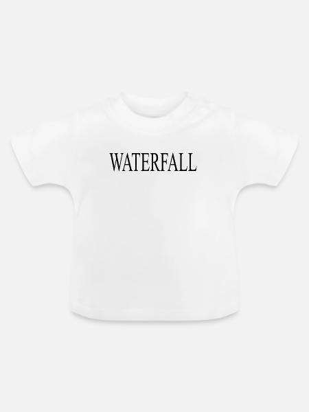 Waterfall Wasserfall - Baby Bio-T-Shirt mit Rundhals - Weiß