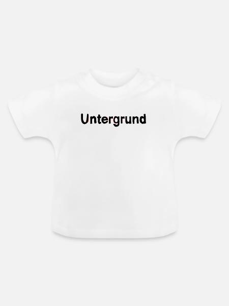 Undergrung hiphop - Baby Bio-T-Shirt mit Rundhals - Weiß