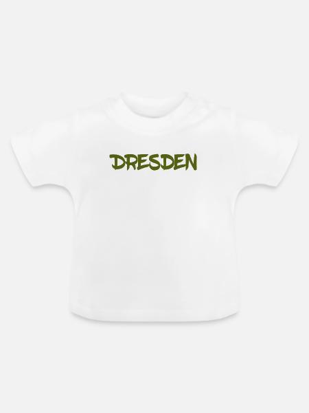 Dresden - Sachsen - Frauenkirche - Zwinger - Elbe - Baby Bio-T-Shirt mit Rundhals - Weiß