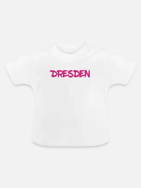 Dresden - Sachsen - Frauenkirche - Zwinger - Elbe - Baby Bio-T-Shirt mit Rundhals - Weiß