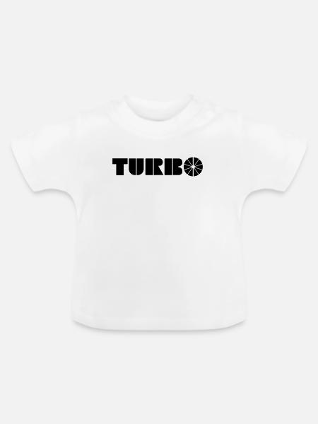 Turbo - Baby Bio-T-Shirt mit Rundhals - Weiß