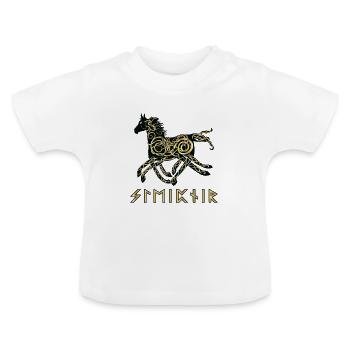 Vikings Rune Nordiques - T-shirt bio col rond Bébé - blanc - Devant