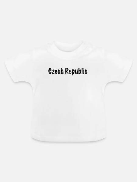 Czech Republic - Baby Bio-T-Shirt mit Rundhals - Weiß